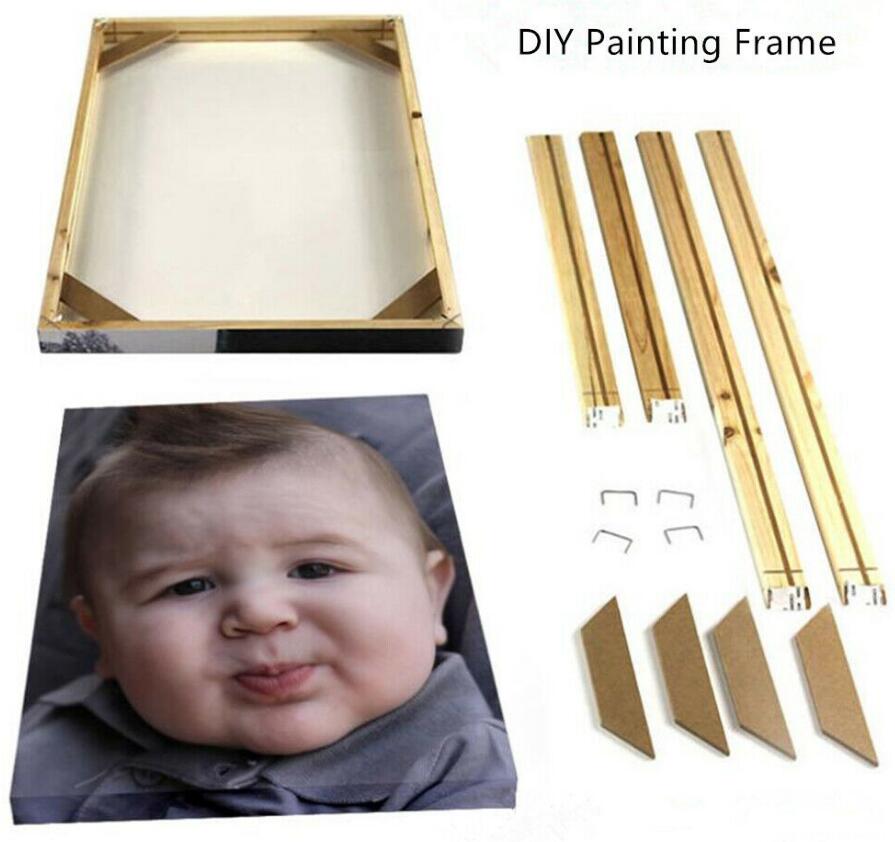 Diy træ fotoramme lærred maleri plakat billedramme bolig dekoration ramme til galleri kunst