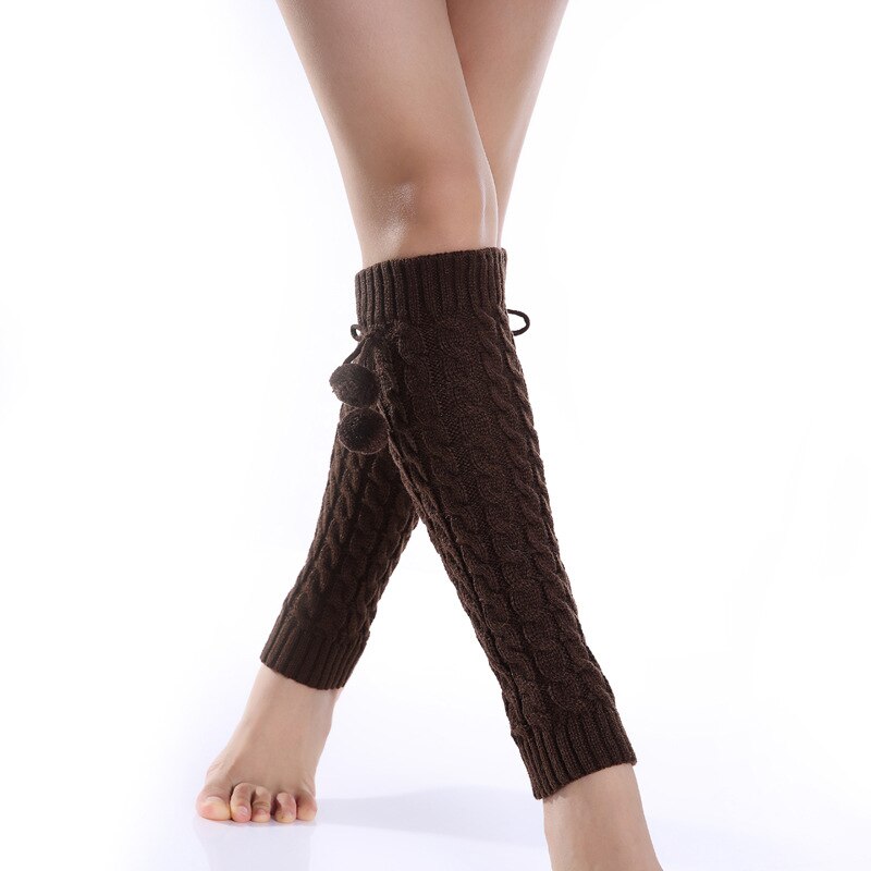 Bein Wärmer Gamaschen Aufladungs-stulpen Oberschenkel Hohe Warm Knit Gestrickte Knie Socken mit Pelz Ball Weihnachten für Frauen mädchen