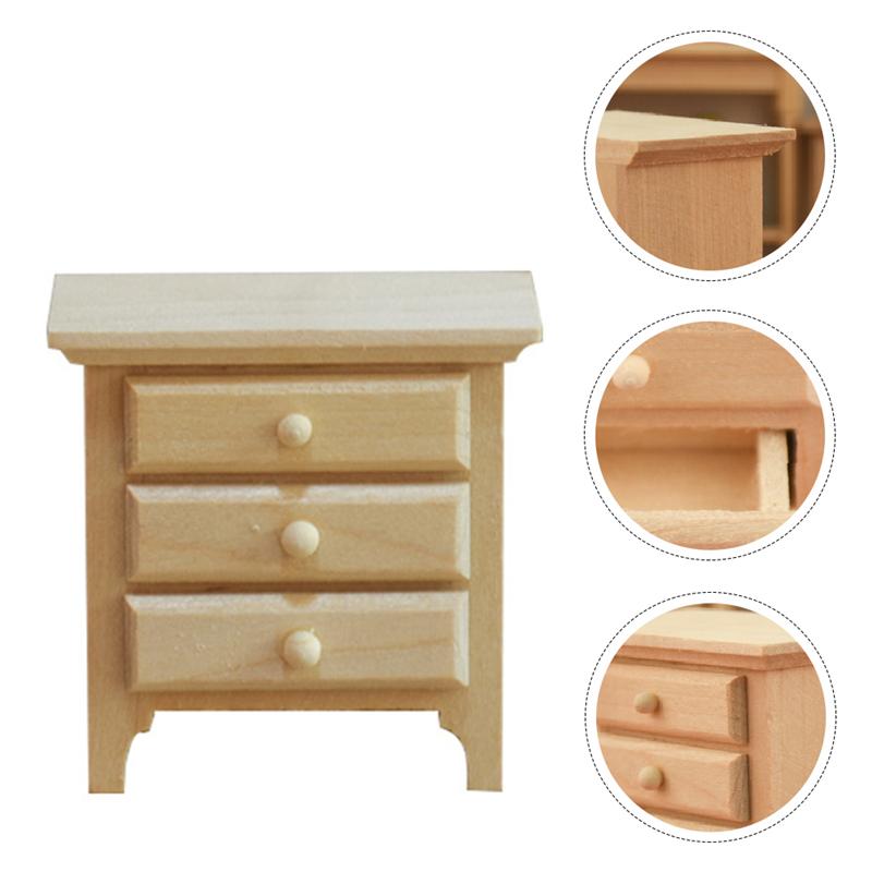 1pc mini skab mini natbord møbler model mini møbler ornament til børnebørn