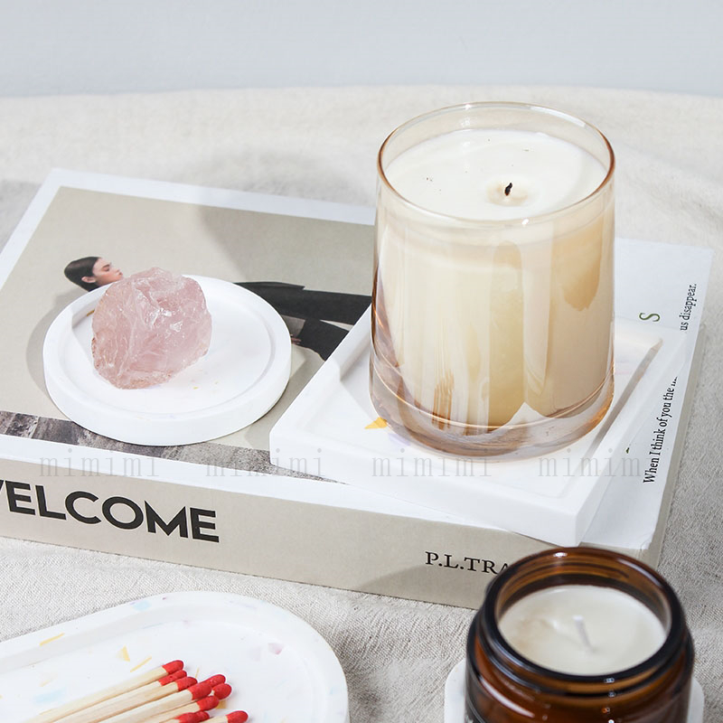 Lastryko taca silikonowa świeca zapachowa podstawa taca betonowa tynk forma w kształcie tacy Jesmonite forma okrągła owalna kwadratowa płyta