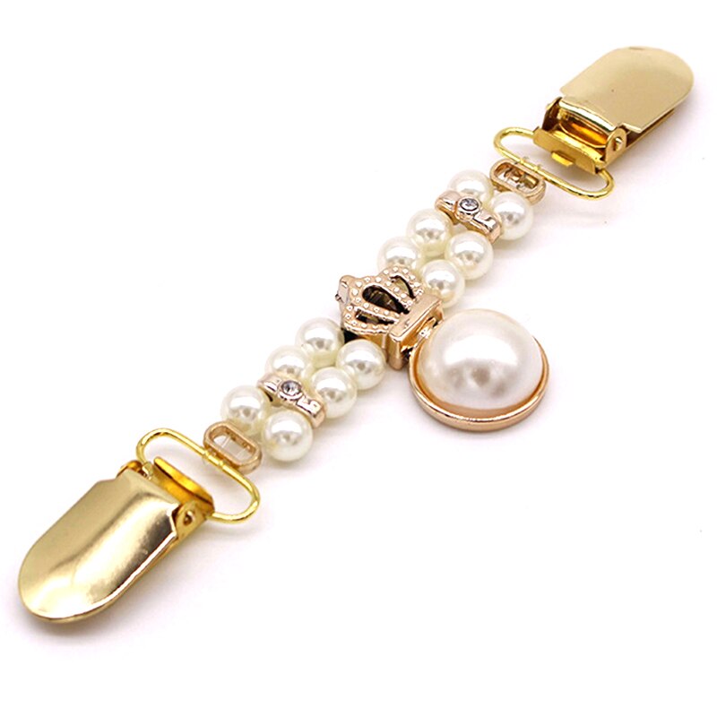 Sjaal Broche Vest Clips Voor Vrouwen Kraag Retro Parel Kristal Eend Clip Gespen Garters Accessoires Sieraden: B-8