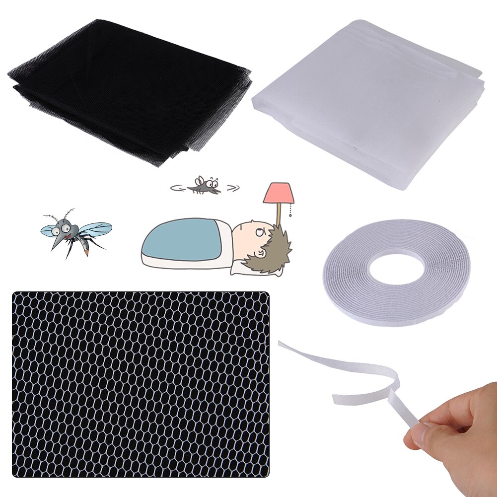 DIY Insect Fly Door Screen Curtain Protector Breathable Flyscreen Mesh Screen Sticky Tape Magnetic Anti Mosquito Door Window Net