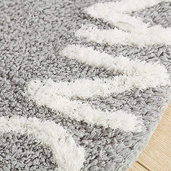 Abc Alphabet Kids Crawling Play Mat - Super Soft Knitting Educational Washable Area Rugs Round 120CM Diameter