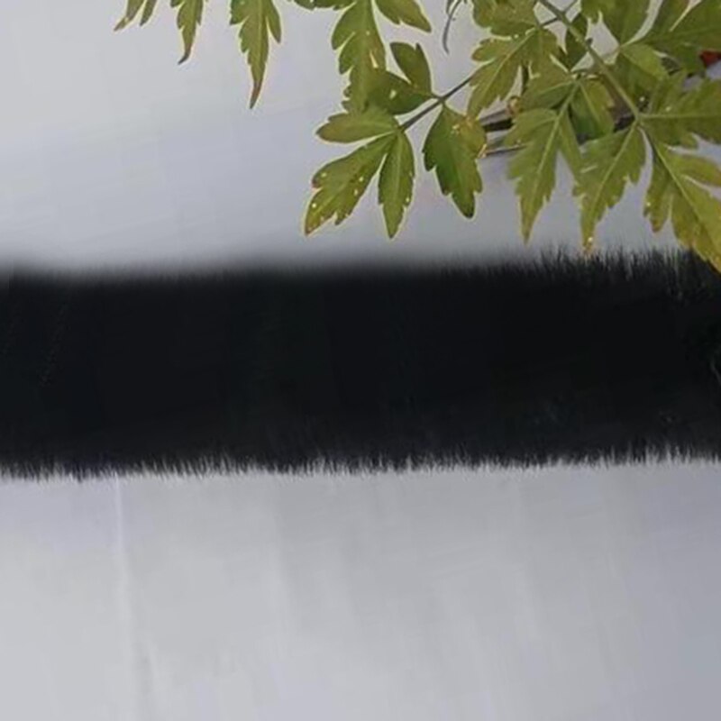 1M Verdikte Kunstmatige Konijnenbont Trim Kleding Accessoire Faux Fur Strips Voor Trui Jas Hood Hat Diy Pluizige Kledingstuk materialen: Ivoor