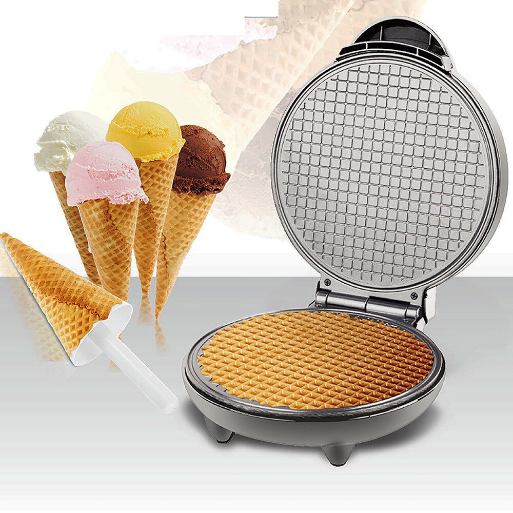 Electric Egg Roll Maker Crispy Omelet Crepe Baking Pan Pancake Bakeware DIY Ice Cream Cone Machine Pie Frying Grill