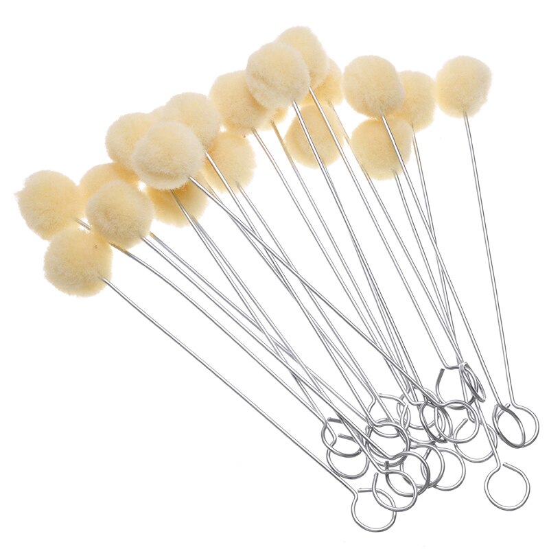 20pcs DIY Wool+Metal Handle Leathercraft Wool Leather Dye Dauber Finish Applicator Painting Assisted Leather Craft Tool Set