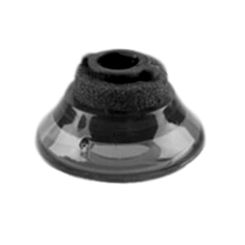 Almohadillas de silicona suave para auriculares Plantronics Voyager 5200, tapones para los oídos transparentes, espuma negra