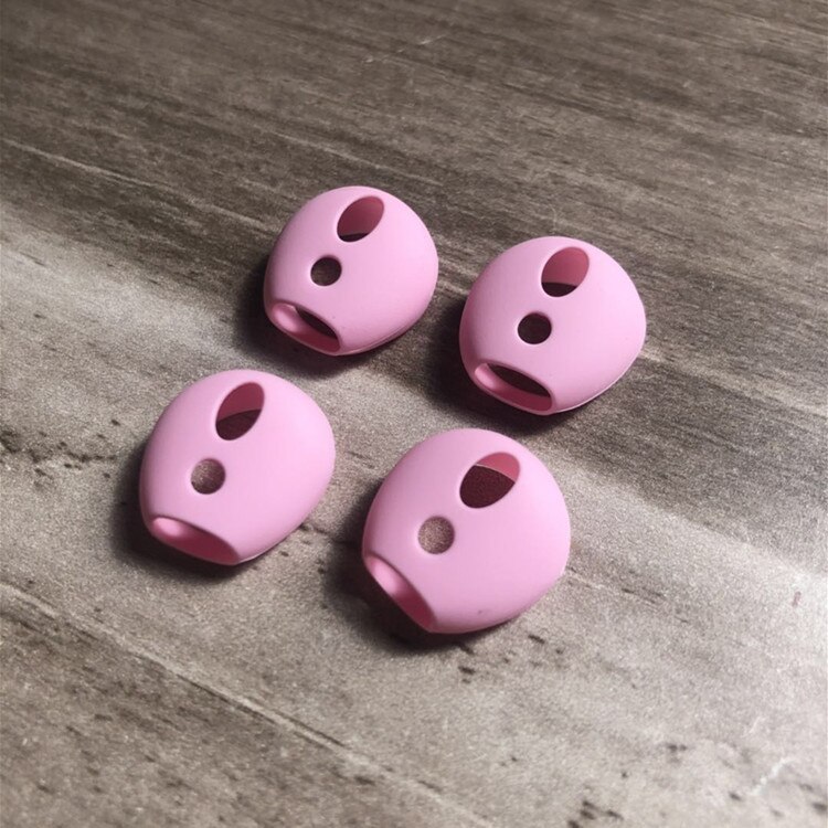 For Apples airpods 2 anti-lost silicone sleeve Bluetooth headset case ultra-thin non-slip ear caps for air pods Accessories: Pink A pair