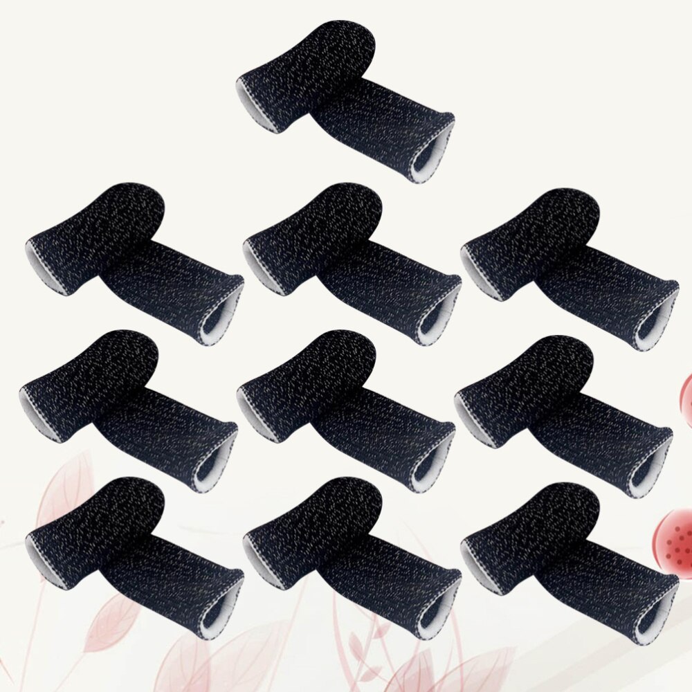 10 stück praktische fingerlinge, atmungsaktive bildschirm-touchscreen-fingerabdeckung, elastische fingerlinge, schweißabweisend, daumen- und fingerschutz