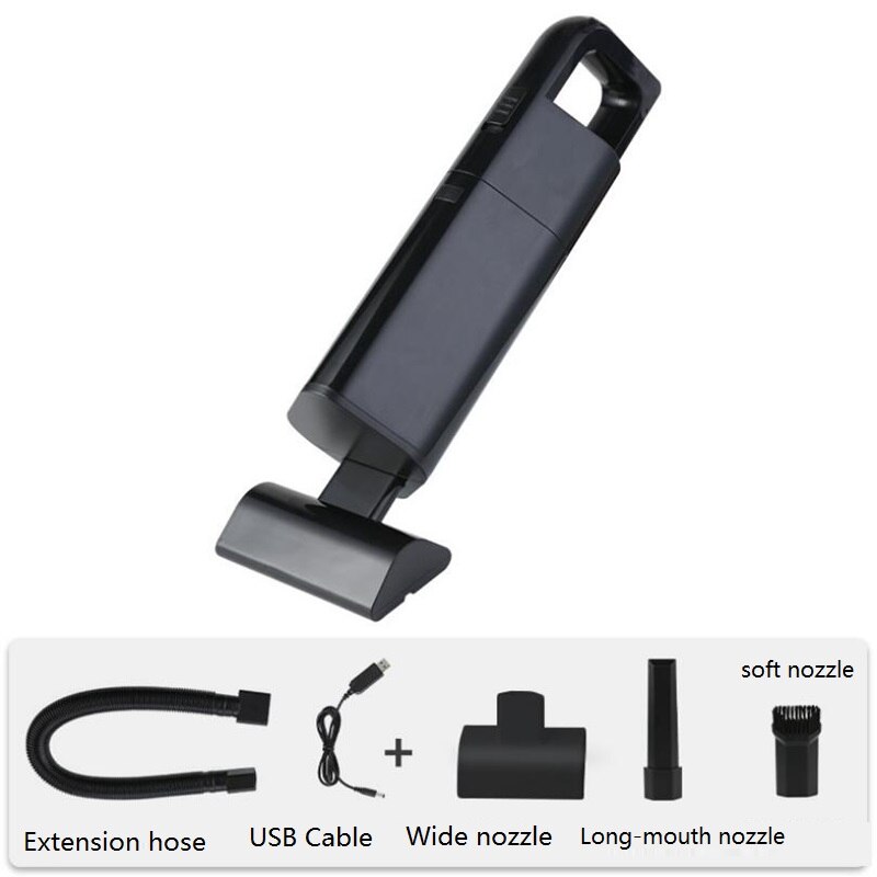 Pet Hair Removal Handheld Vacuum Cleaner Lightweight Rechargeable Vacuum for Cat Dog Pet Hair Car Home Floor Sofa Cleaning: black