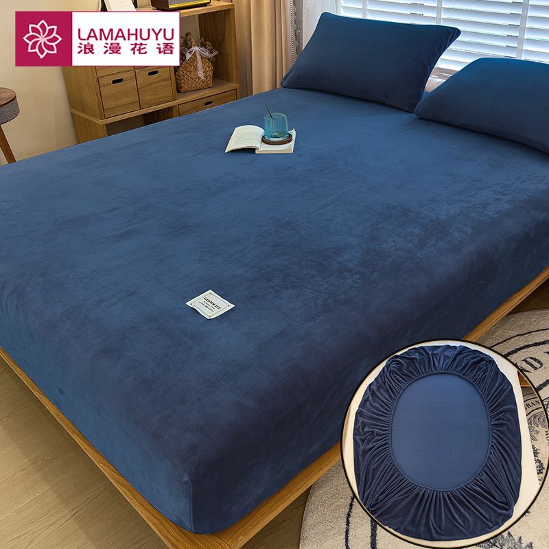 Morbido e caldo lenzuolo con angoli in peluche, coprimaterasso elastico, soffice biancheria da letto in mucchio corallo, biancheria da letto matrimoniale di lusso per coppia invernale: 250cm*200cm / bianca