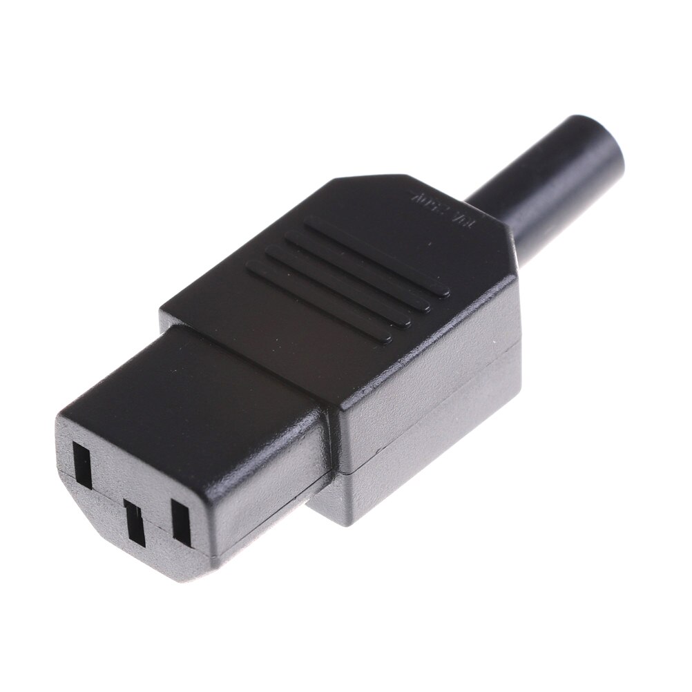 1Pcs Black IEC 320 C13 Female Plug Rewirable Power Connector 3pin Socket 10A /250V IEC C13 Female Connector