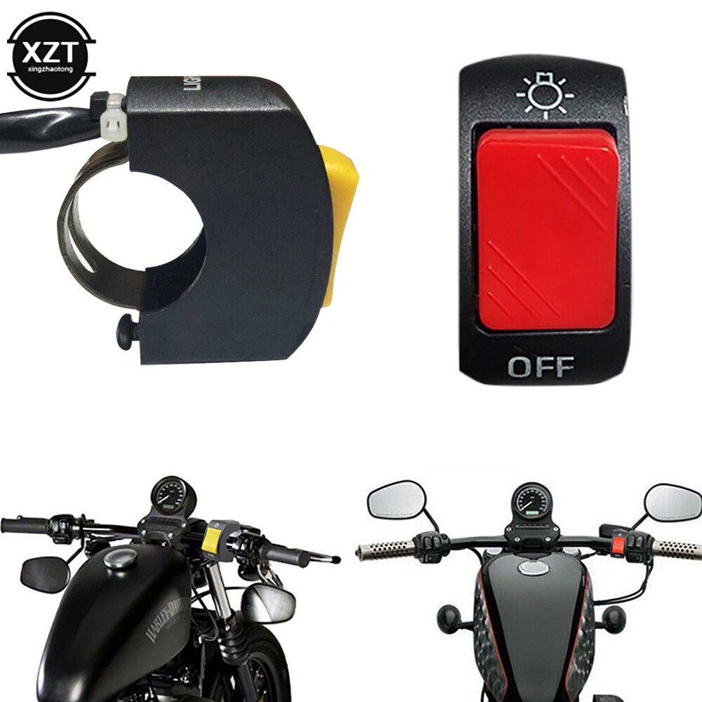 12V Knop Connector Stuur Aan/Uit Schakelaar Motorfiets Drukknop Voor Atv Elektronische Fiets Scooter Motor