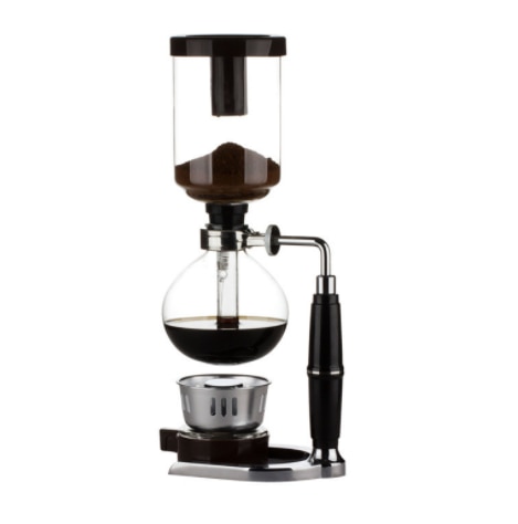 Cafetera de sifón de estilo japonés, tetera de sifón de té, cafetera de vacío de vidrio, filtro de máquina de café Kahve Makinas de 3 tazas y 5 tazas: 5cup