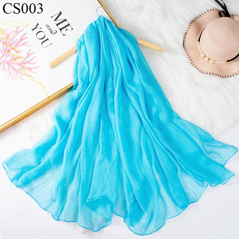 Scarf hijab scarf kvinnor dansar sidenscarf sjalar och omslag enfärgad huvud hals halsduk bandana satin pashmina: Himmelsblå
