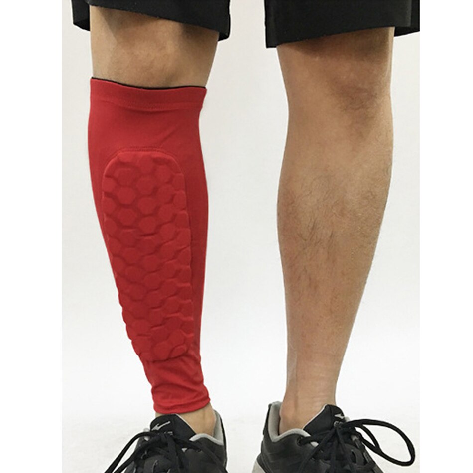 1 PC Professional sport piłka nożna Shields Soccer Legging Shinguards Honeycomb dezynfekcja: 1 Piece Red / M