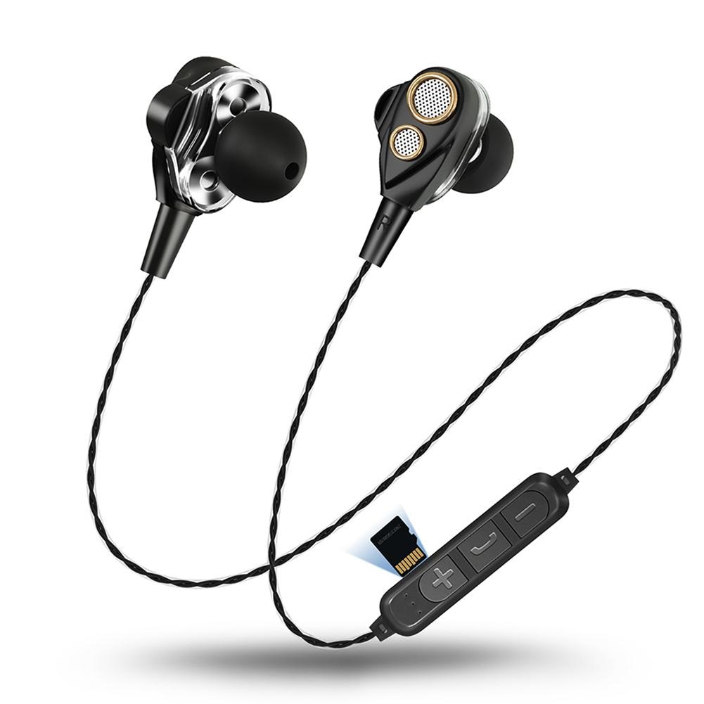 Zwarte Vrijdag Vier Luidsprekers 6D Bass Stereo Draadloze Bluetooth Headset 4.1 Stereo Muziek Oortelefoon Geheugenkaart Bluetooth Headset