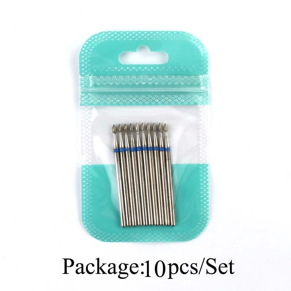 Juego de brocas de diamante para manicura, broca para uñas, Arco Iris, 10 Uds.: 10pcs-H2