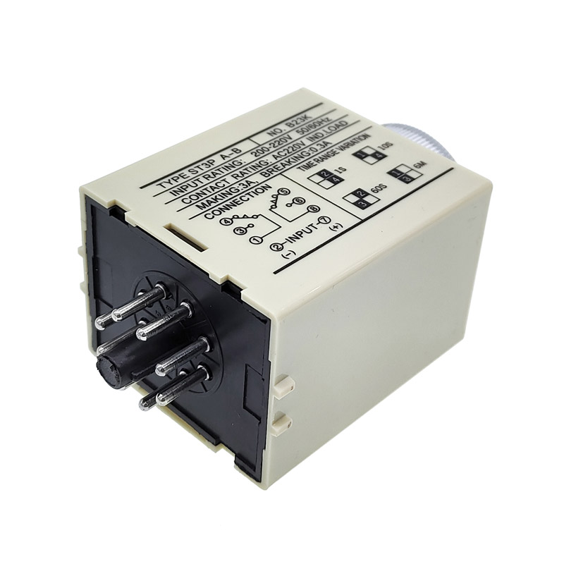 ST3Pa-A/B/C/D/E/F/G Zeitrelais mit Sockel, Einschaltverzögerung, 8 Stifte, Ausschaltverzögerung, Zeitrelais, AC 220 V, DC12 V, 24 V