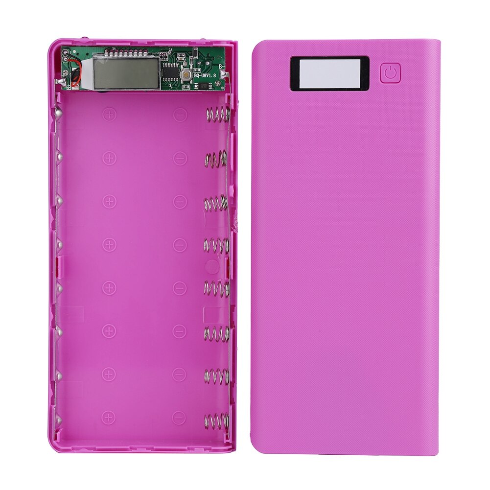 Scatola DIY Power Bank - Doppio USB Display LCD - Uscita 5V 2A - Con 2 Indicatori LED
