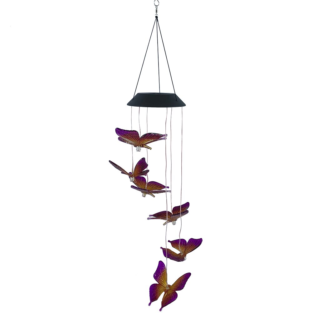 6 LED colibri lampe solaire en plein air jardin pelouse cour paysage coloré suspendus cloches éclairage décoration Led: G