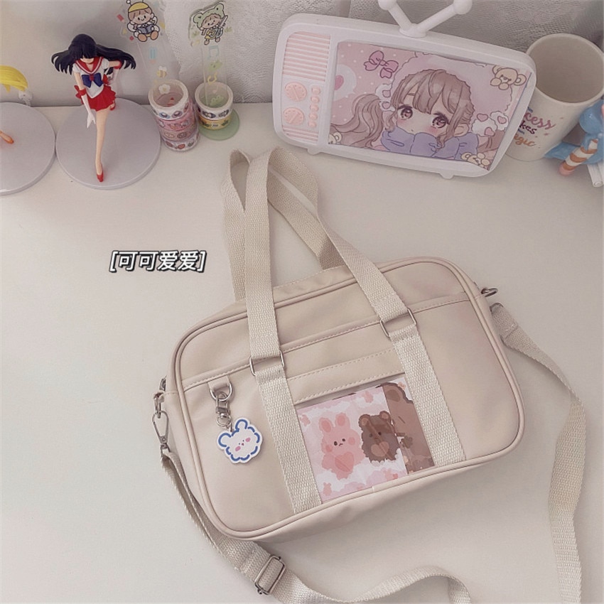 Japanische Mädchen Kawaii JK Uniform Schule Kupplung Tasche Kawaii Lolita PU Handtasche Studenten Umhängetasche Cospaly Taschen
