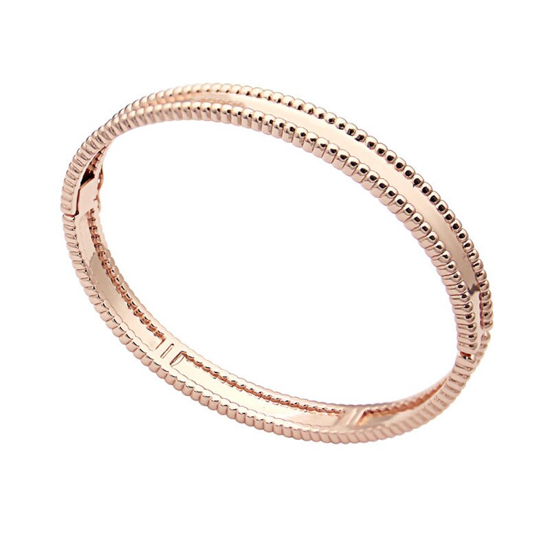 Sieraden geven vrouw manchet armband roségoud roestvrij staal eenvoudig roestvrij staal populaire koreaanse armband luxe