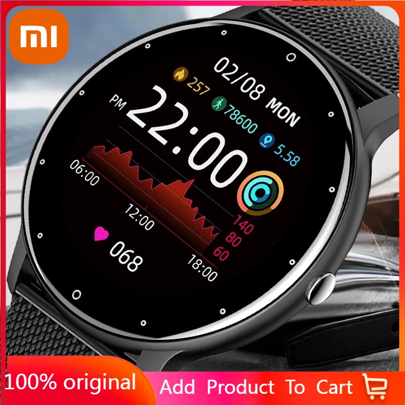 Xiaomi – montre connectée pour hommes et femmes, écran tactile, moniteur d&#39;activité physique, étanche, Bluetooth, appel, pour Android Ios