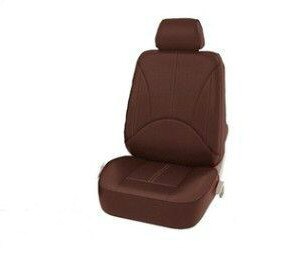 4 stk /9 stk universal auto sædebetræk til biler stol front bag nakkestøtte betræk 4 sæson bil pu læder sort brun: 1 sæde-brun