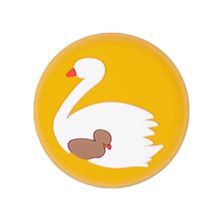 2 Stuks Muur Protector Deurklink Bumper Guard Stopper Anti-Slip Sticker Zelfklevende Rubber Leuke Dier Deur Crash pad Stopt: 4