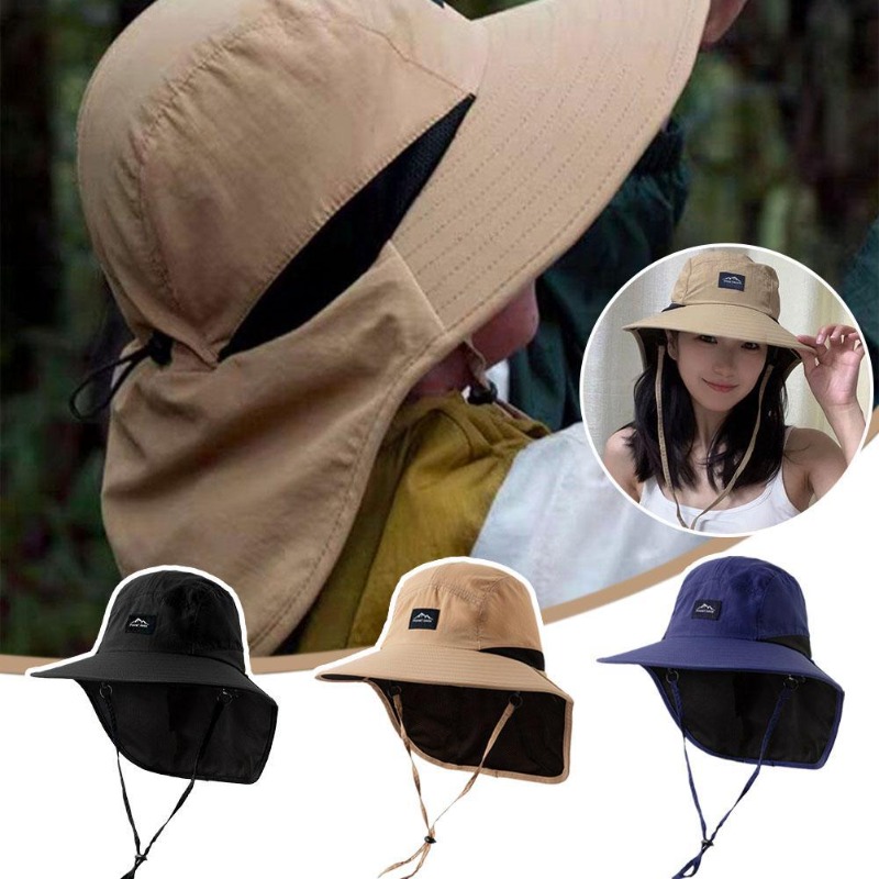 Zomer Brede Grote Rand Heren Vissershoed Waterdichte UV-bescherming Zonnehoed Wandelen Vissen Klimmen Oversized Safari Emmer Hoeden