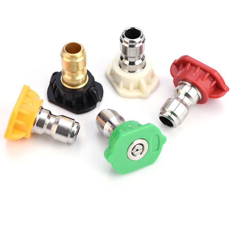 5pcs Pressure Washer Spray Nozzles Tip Set Variety Degrees For Quick Connect Sturdy And Durable
