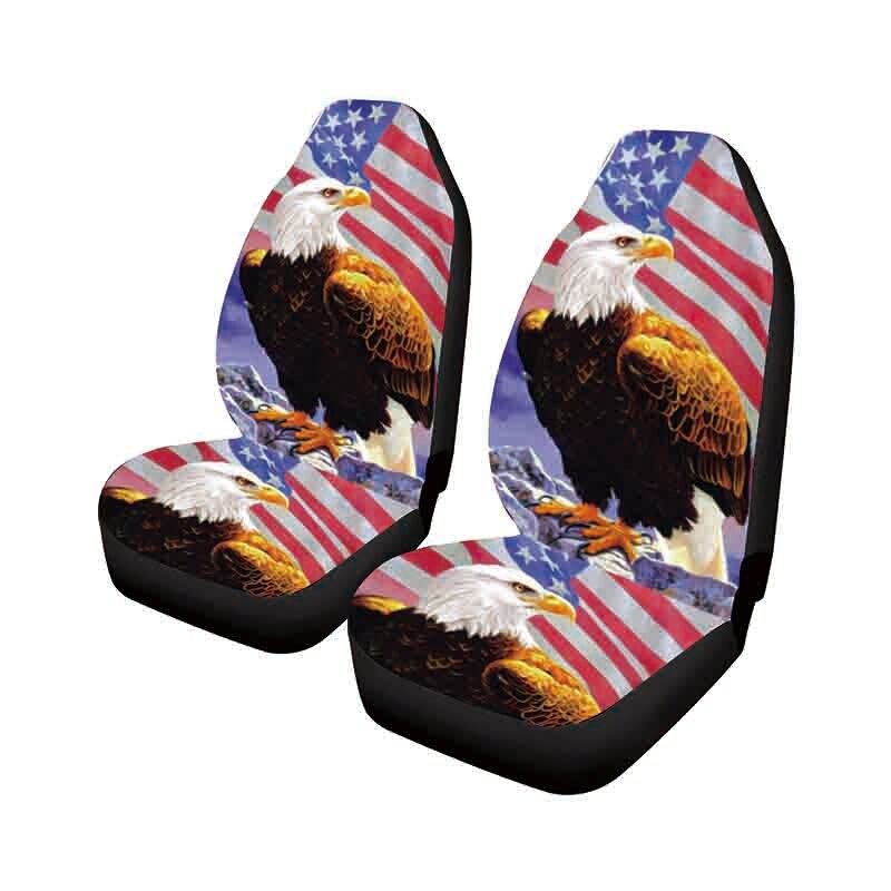 Wit Paard Mandala Veren Print Auto Stoelhoezen Set Van 2, universal Fit Auto Voorstoel Protectors Voor Auto 'S, Suv, Vrachtwagen