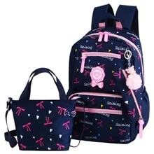 Kinder Schule Taschen Jugendliche Mädchen Druck Rucksack schule Rucksäcke 3 teile/satz Mochilas kinder reise rucksack Niedlich schulter tasche