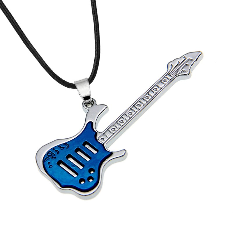 Punk Stijl Roestvrij Bas Ketting Cool Mannen Muzikale Gitaar Hanger Jongen Sieraden Accessoires Vrouwen Trui Keten: Blue Rope Chain