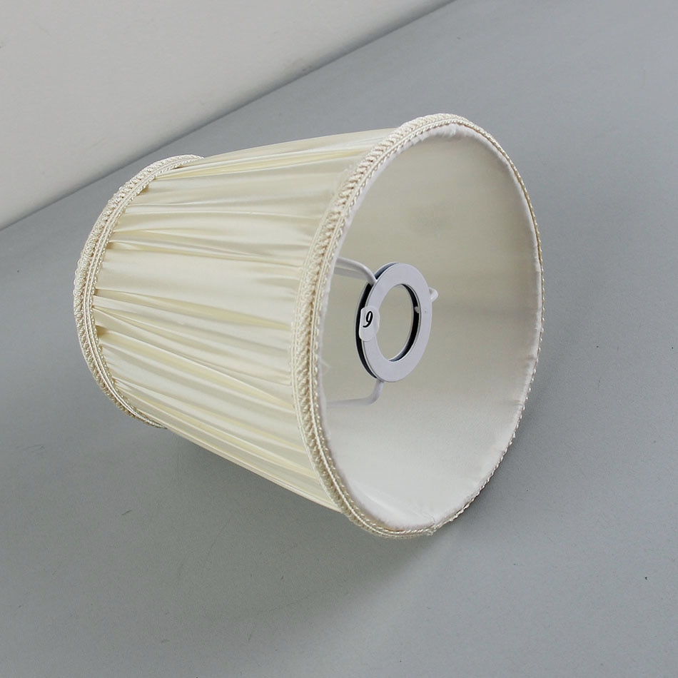 DIA 15,5 cm/6,1 zoll aus Weiß farbe Stoff Lampenschirme für lampe, E14