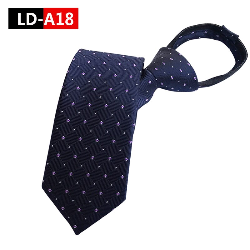 24 farver mænd slips doven slips herre let lynlås uniform gruppe sikkerhed dress up business slips mand tilbehør: L8cm-18