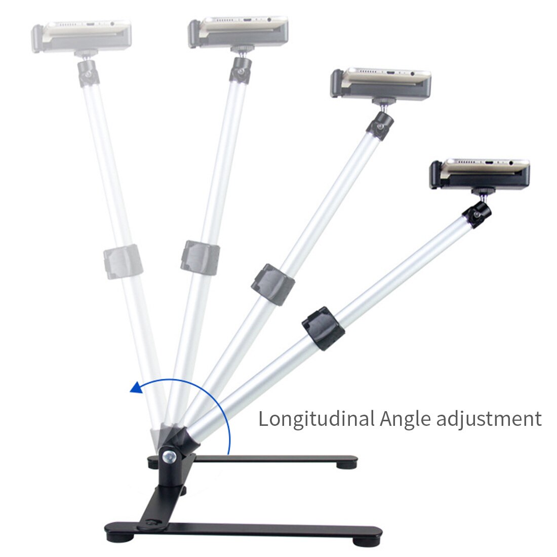 Fill Light Table Tripod for Phone Holder Desktop Shooting Bracket Rotatable Rack Overhead Stand for Vlog Cooking Teacher Studio