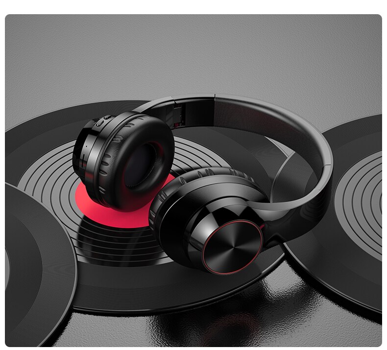 3.5mm Bluetooth 5.0 Headphones Over Ear Wireless Hi-Fi Stereo Headset Comfort Wearing hearing Protection Wireless Earphone