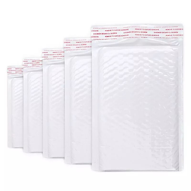 20 Stks/partij 110*150Mm Wit Schuim Envelop Tas Verschillende Specificaties Mailers Padded Envelop Met Bubble Mailing Zak
