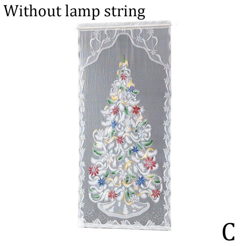 Rideaux de noël Santa Clause impression renne imprimé rideau pour chambre salon enfants maison hôtel rideau décoratif: C