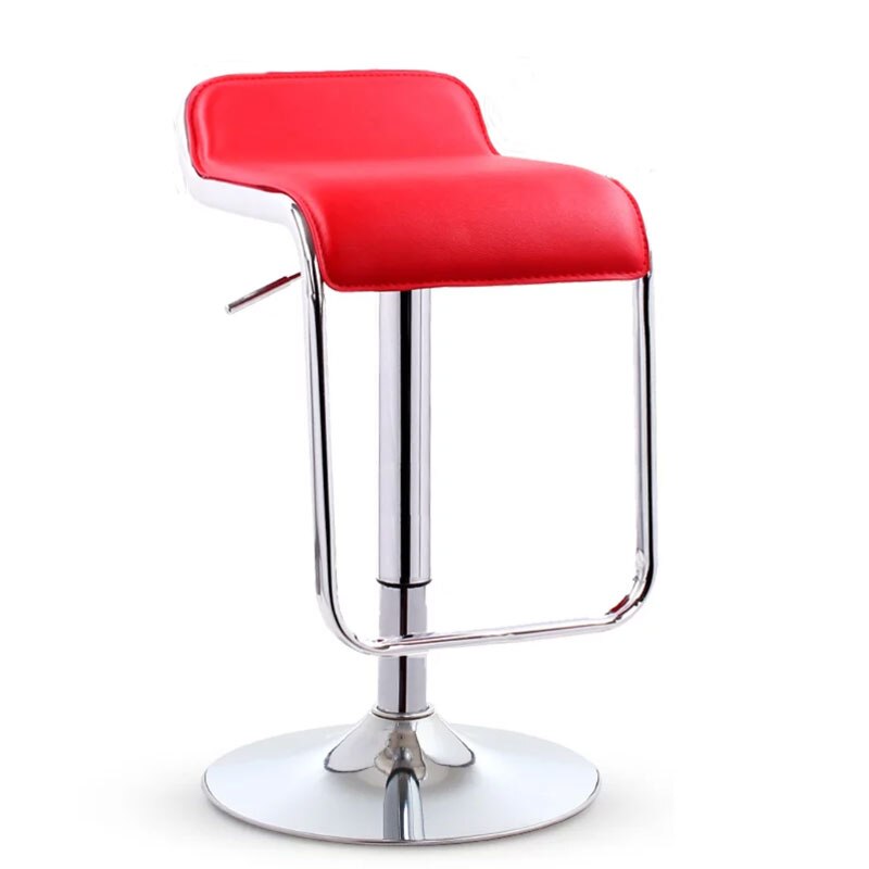 Modern Bar Chair Lifting Rotate Bar Home Front Desk Coffee Shop Simple Leisure High Chair: Red