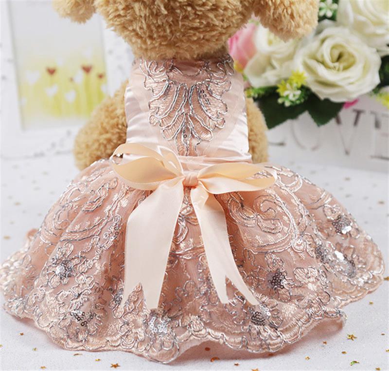 Vestido con lazo para perro y gato, falda con tutú, disfraz de princesa para cachorro, ropa para perros pequeños, medianos y grandes, suministros para mascotas