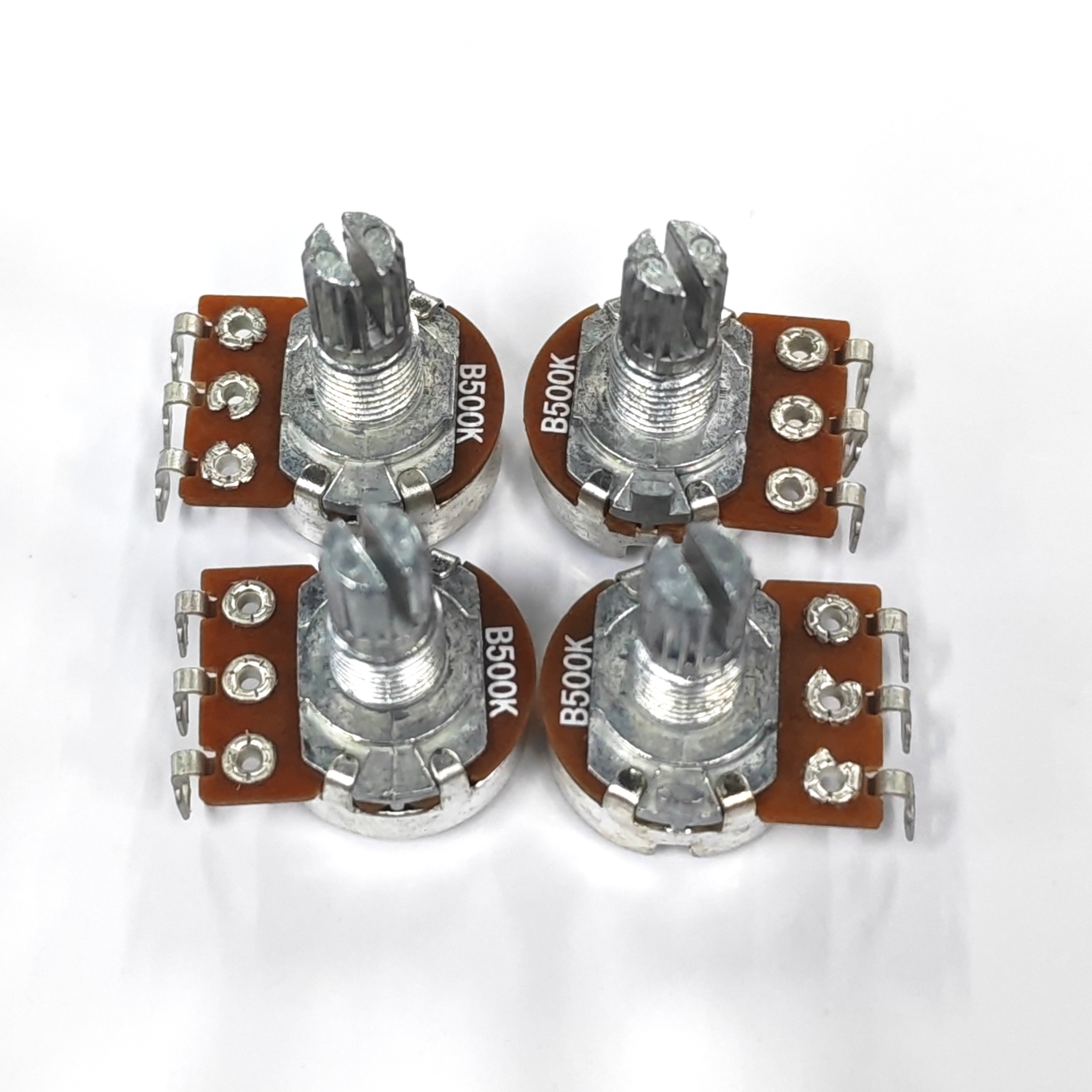 Fleor 8 stück Mini-Potentiometer für e-gitarre und Bass, 250k /500k potis , 18- Keil-gitarrenteile