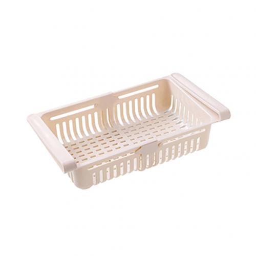 1pc praktiske plastik køleskab opbevaring under hylde skuffe kurv mad frugt snack holder organizer perfekt til køleskab: Khaki