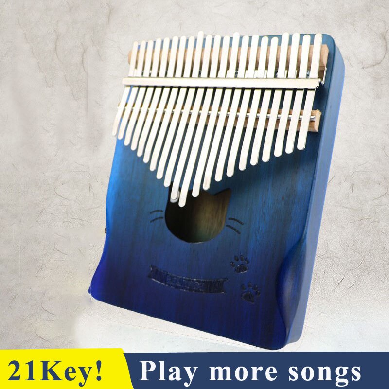 21key Kalimba Piano Hout Mahonie Acacia Hout Body Muziekinstrumenten Kalimba Piano Creatieve Muziekdoos