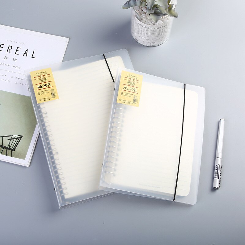 Classeur B5 cahier de classe d'étudiant détachable 26 trous A5/B5 bobine ligne horizontale cahiers de reliure: Horizontal  sets / B5