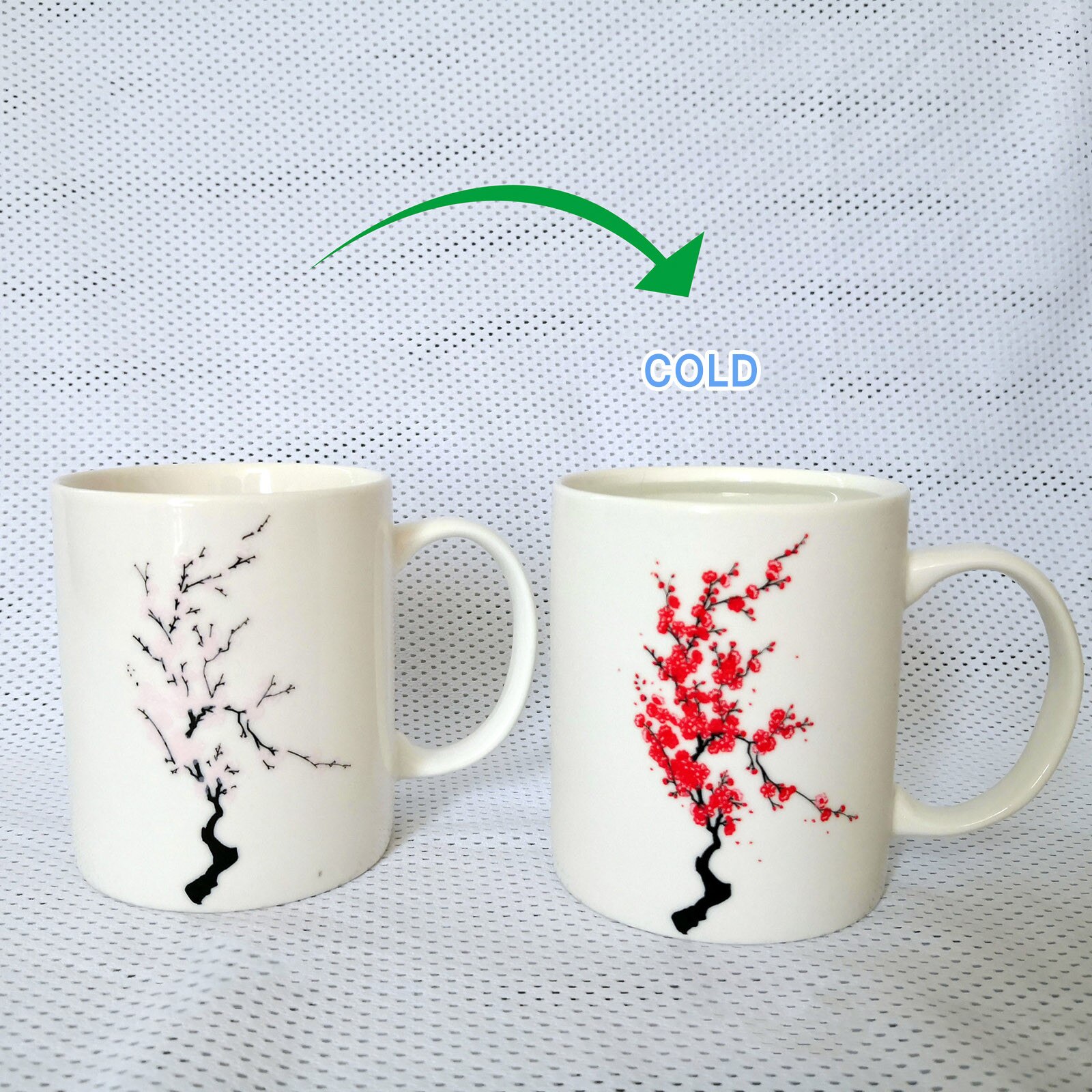 Saintgace Thermal Color Change Coffee Cups Flowers pattern office Couple Ceramic Tea Coffee cups & mugs Drinkware tazas