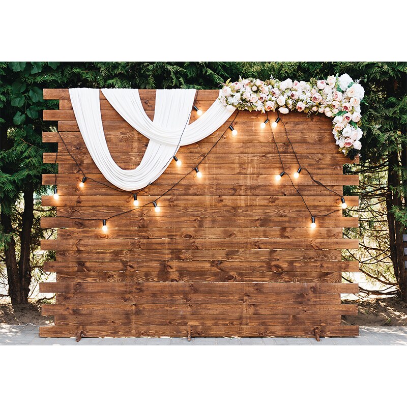 Allenjoy photography backdrop rustic wedding glitter flower wooden Floor background Birthday Valentine's Day Photozone Decor