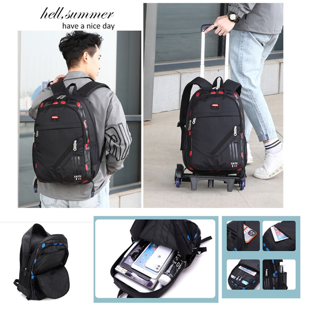 Elementaire Studenten Trolley Tas Basisschool Boek Tas Met Kleine Tas Rolling Rugzak Tas Op Wieltjes Met 6 Wielen